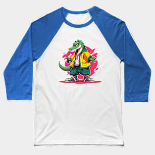 cool crocodile Baseball T-Shirt